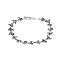 Pulseira Prata Envelhecido Cauda Sereia
