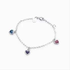 Pulseira Prata Infantil Gliter