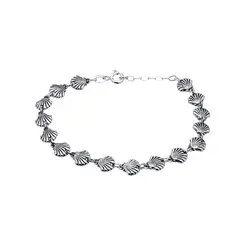 Pulseira Prata Envelhecido Concha