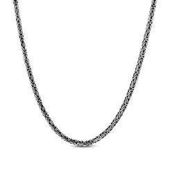 Corrente Prata Bali Masculina Ponto Peruano 50cm 3mm