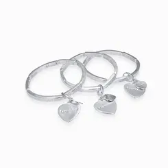 Conjunto 3 Pulseiras Prata Leve Da Amizade