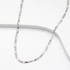 Corrente Masculina Prata Elo Três Por Um 60 cm