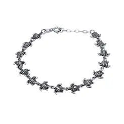 Pulseira Prata Envelhecido Tartaruga
