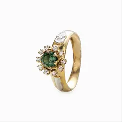 Anel De Formatura Ouro 18K Zircônia Redonda